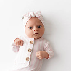 Knotted Gown with Bow Set in Small Sakura Stripe