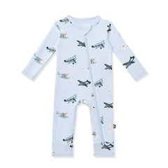 Zippered Romper in Take Off