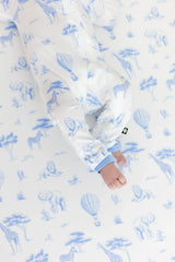 Zippered Romper in Toile Safari