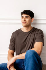 Men's Crew Neck Tee in Espresso