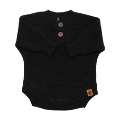 Chunky Knit Romper in Midnight