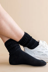 Adult Scrunch Socks in Midnight