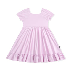 Puff Sleeve Twirl Dress in Thistle