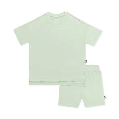 Toddler Biker Short Set in Basil