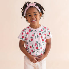 Toddler Basic Tee in Strawberry Fields