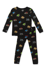Long Sleeve Pajamas in Monster Truck