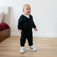 Fleece Cargo Pants in Midnight