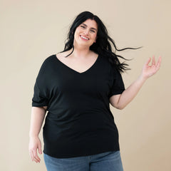 Women’s Relaxed Fit V-Neck in Midnight