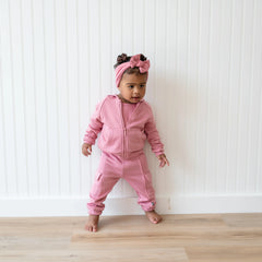 Fleece Cargo Pants in Apple Blossom