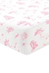 Crib Sheet in Toile Ballet