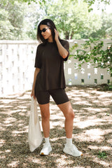 Women’s Biker Short Set in Espresso