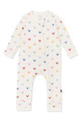 Zippered Romper in Pastel Mickey Mouse