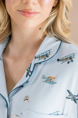 Women's Short Sleeve Pajama Set in Take Off