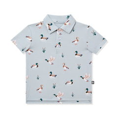 Toddler Short Sleeve Polo in Mallard Duck