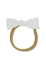 Tiny Nylon Bow in Oat