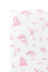 Crib Sheet in Toile Ballet