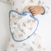 Lovey in Teddy Bear with Removable Wooden Teething Ring