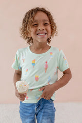 Toddler Basic Tee in Mint Ice Cream