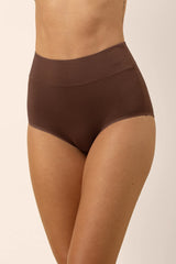 Women's High-Waisted Brief in Toffee