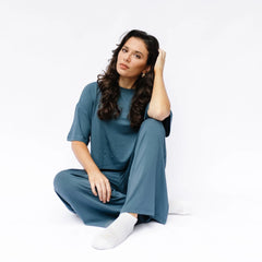Women's Wide Leg Pant in Atlantic