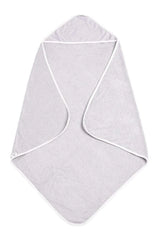 Hooded Bath Towel in Storm with Cloud Trim