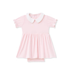Peter Pan Collar Bodysuit Dress in Sakura