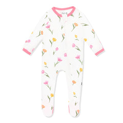 Zippered Footie in Tulip