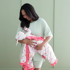 Ruffle Baby Blanket in Tulip 0.5
