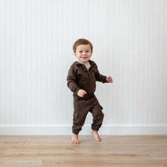 Fleece Cargo Pants in Espresso