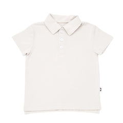 Toddler Short Sleeve Polo in Oat