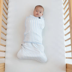 Sleep Bag Swaddler in Small Mist Stripe 1.0
