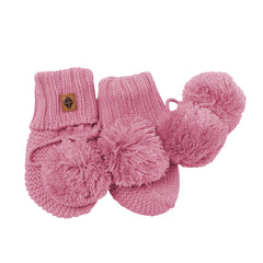 Knit Booties in Apple Blossom
