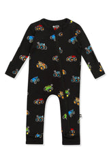 Zippered Romper in Monster Truck