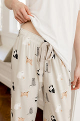 Women's Lounge Pants in Fluffy Cat