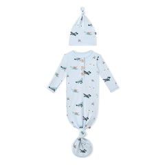 Knotted Gown with Hat Set in Take Off