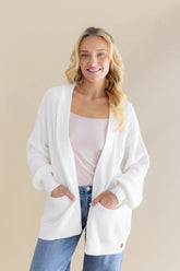 Chunky Knit Women's Oversized Cardigan in Cloud