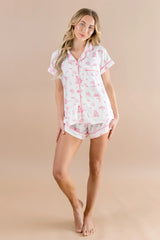 Women's Short Sleeve Pajama Set in Toile Ballet