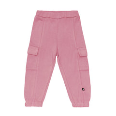 Fleece Cargo Pants in Apple Blossom