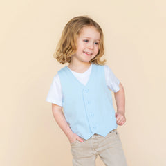 Tuxedo Vest in Breeze