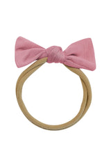 Tiny Nylon Bow in Apple Blossom