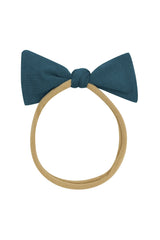 Tiny Nylon Bow in Atlantic