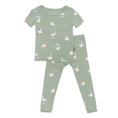 Short Sleeve with Pants Pajamas in Silly Goose