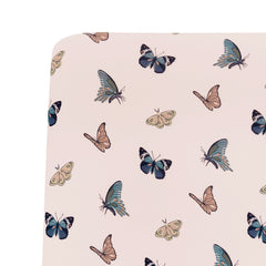 Crib Sheet in Blush Butterfly