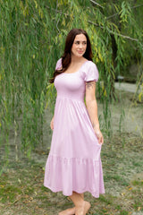 Women’s Smocked Dress in Thistle