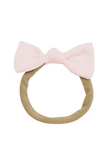 Tiny Nylon Bow in Blush