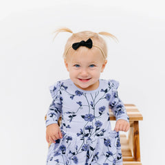 Tiny Nylon Bow in Midnight