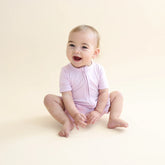 Zipper Shortall Romper in Thistle