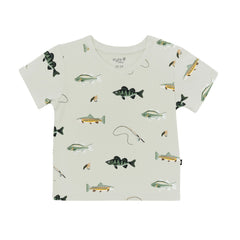 Toddler V-Neck Tee in Fishing