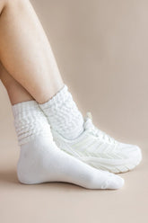 Adult Scrunch Socks in Cloud