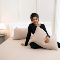 Fitted Sheet with Pillowcases in Almond